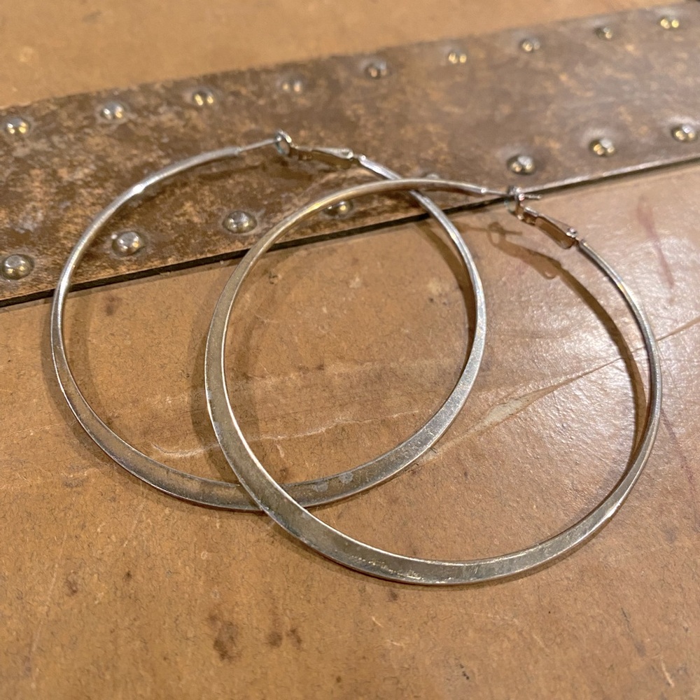 Large hoop earrings